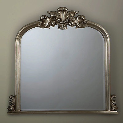 Haversham Overmantel Mirror, Silver, H119 x W114cm